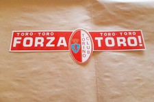 Adesivo stickers calcio vintage TORINO Forza Toro ( Anni 70 ) Striscia 27 cm 
