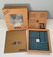 Kapla Legno Blu Blocchi Costruzione Tavole Set 40 Pezzi Libro Incluso Gioco Creativo.