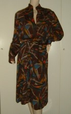 VESTITO ABITO FANTASIA MARRONE SARTORIALE TAGLIE FORTI LEGGI LE MISURE