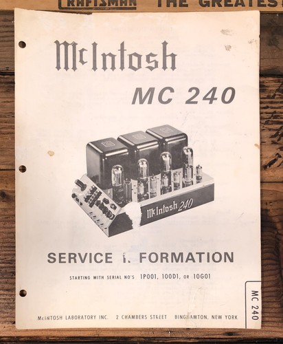 Mcintosh mc240 240 - mcintosh, mc-240