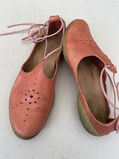 Scarpe sandali piatti stringati Trippen pelle donna arancione salmone misura 38 7