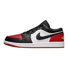 Nike Air Jordan 1 Retro Low Bianco Nero Varsity Rosso 553558-161 Taglia Uomo 12,5