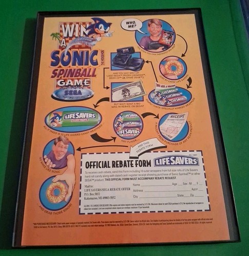Pubblicità sonic spinball - pubblicità,