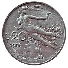 Italia 1908 R 20 Centesimi