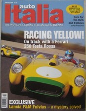 Auto Italia magazine February 2004 featuring Ferrari, Fiat, Maserati, Isotta