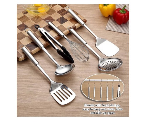 Set utensili cucina acciaio