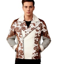 Giacca biker uomo fatta - a, mano