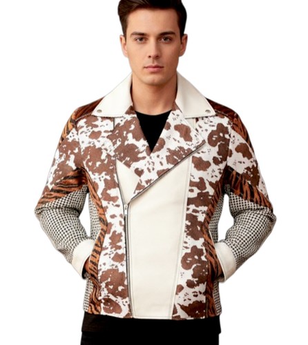 Giacca biker uomo fatta - , a