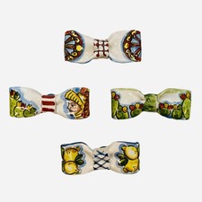 Magnete Calamita Papillon in ceramica di Caltagirone decorato a mano decoro sici