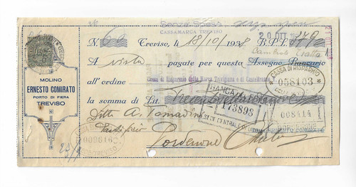 Cambiale molino ernesto - cambiale,