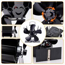Ventilatore per Stufa con 5 Pale Ventilatore per Camino, Termoventilatore Stove Fan