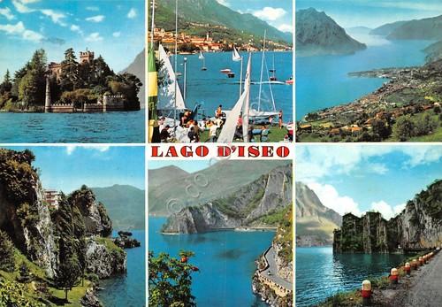 Cartolina lago iseo - lago, vedute