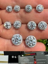 Orecchini a perno aureola vera