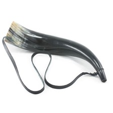 Medium Ox Horn Bugle Polished Finish Blowing Horn Trumpet Hunting Re-Enactment 