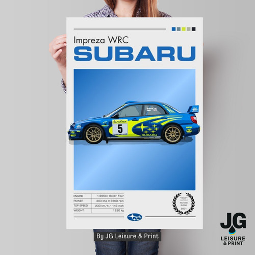 Poster auto rally subaru - rally,