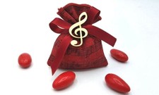 Sacchetto confetti laurea note