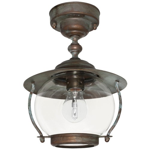 Plafoniera esterno ottone fuso - plafoniera,