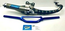 Marmitta Giannelli REVERSE 31605E Per YAMAHA AEROX/NITRO +Manubrio Naked TNT Blu
