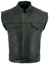 Cappotto in pelle stile Sons of Anarchy uomo gilet moto retrò  