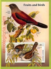 B0940 - Sierra Leone - Foglio francobolli ERRORE ERRORE ERRATO - 2022 - Frutta e uccellini