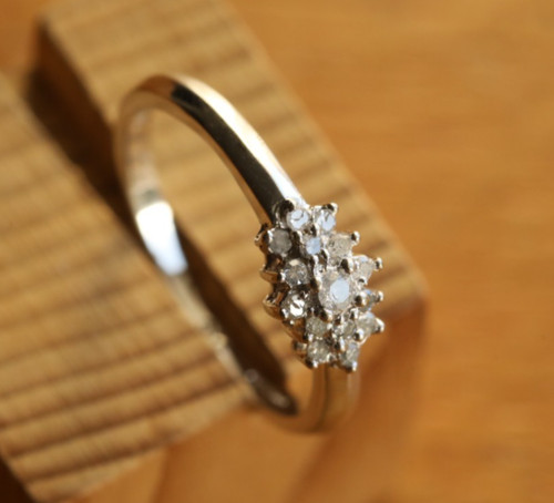Anello con fiocco neve in - anello,