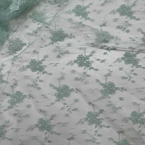 Tessuto tulle ricamato - tessuto,