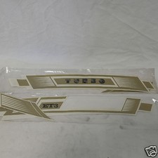 Serie Fregi Adesivi Sacche e Parafango Piaggio Vespa ET3 Oro C/S TURBO OPACO