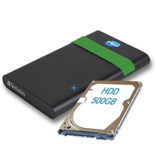 VERBATIM BOX CON HDD 500GB PREINSTALLATO USB 3.0 ESTERNO ENCLOSURE DISCO RIGIDO