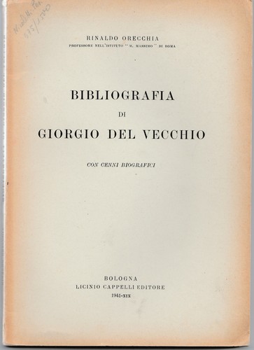 Orecchia bibliografia di - r.,