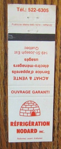 Igloo matchbook matchcover - igloo,