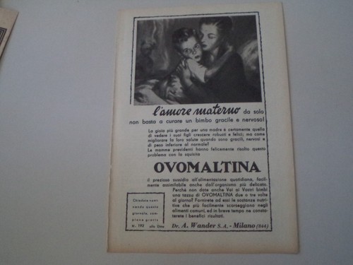 Advertising pubblicità 1952 - advertising,