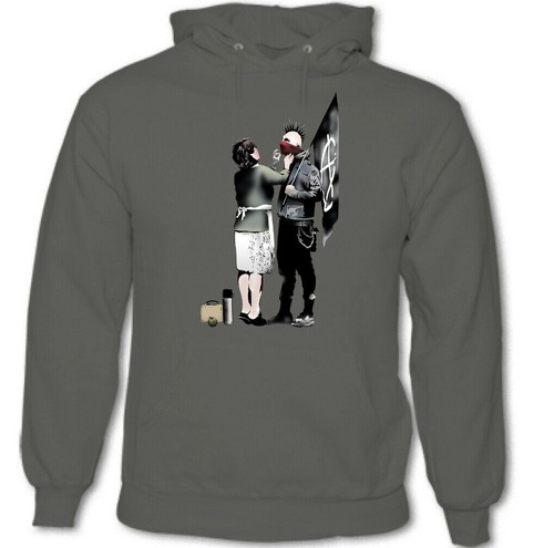 Felpa uomo banksy punk - uomo,