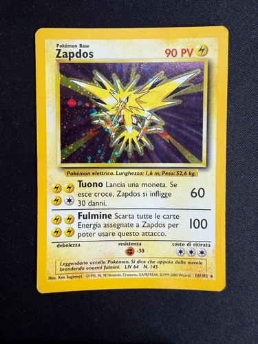 Pokemon zapdos 102 set - zapdos, base