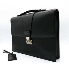 Cartier Business Bag Valigetta Media Logo Pelle Nero Uomo USATA DAL GIAPPONE