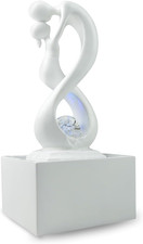 Zen'Light – Fontana Interna Moderna Ammor Bianco Con Luce LED Colorata – Decoraz