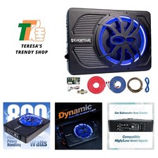 Subwoofer per Auto 10" Upgrade 800W Slim Alimentato Sotto Sedile, Sub Audio Auto/Camion B...