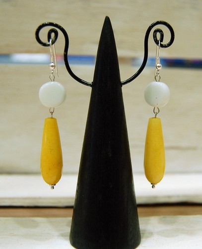Orecchini gocce citrino giallo - orecchini,