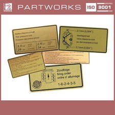 Cartelli adesivi vano motore