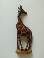 giraffa animale legno africano africa artigianale soprammobile