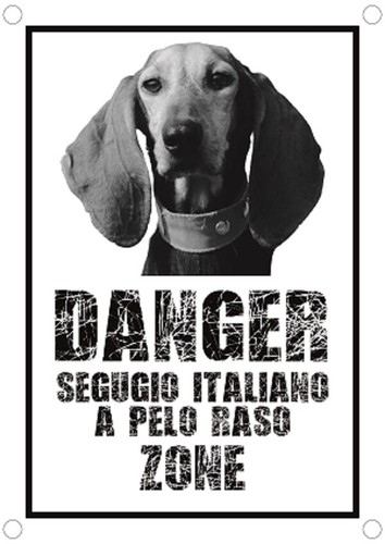 Targa cartello attenti cane - cartello,