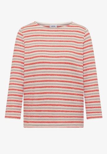 Cecil tee multi stripe arancio - multi,