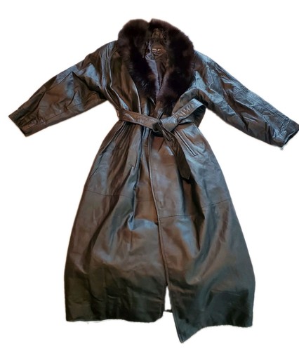 Giacca trench pelle nera - , donna