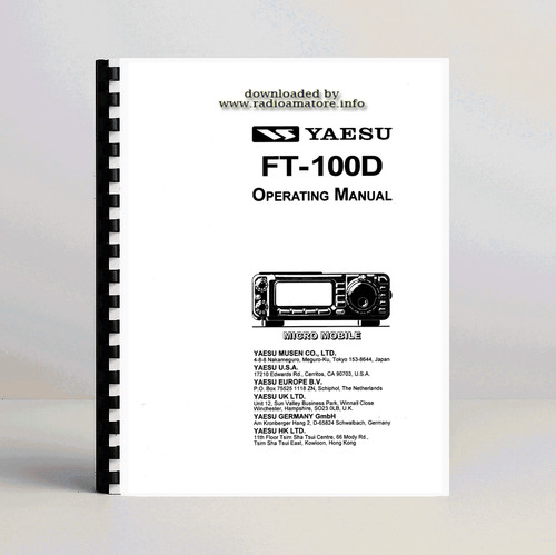 Yaesu 100d manuale di - ft-100d,