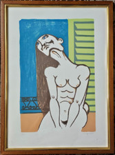 GIUSEPPE MIGNECO ( Messina  1908 - Milano  1997 ) Litografia Opera con cornice