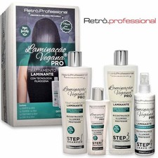 Kit Retro Laminazione Vegana 4 Pezzi Trattamento Completo Capelli Lucidi