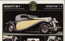 pagina pubblicitaria POCHER 1990 Bugatti 50T Maßstab 1/8                   D  aa