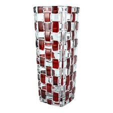 Murano Vaso di Vetro Rosso