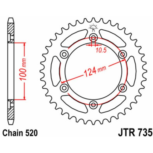 Sprockets pignone acciaio - jt,
