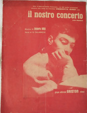 UMBERTO BINDI SPARTITO IL NOSTRO CONCERTO ORIGINALE 1960