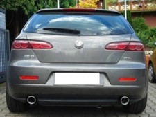 Duplex Scarico Sportivo per Alfa Romeo 159 2x90mm 1,9 2,0 Jtdm